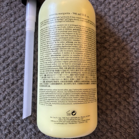 Philosophy Senorita Margarita 3 in‎ 1 Shower Gel 32 fl oz Brand New Sealed Pump - Picture 2 of 4